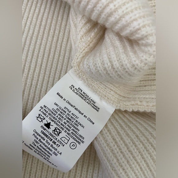 EUC Tory Burch Ashley Ruffled Bell Sleeves Pullover Knit Sweater Wool Iv… - Picture 13 of 13